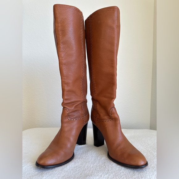 Tory Burch Wyatt Stovepipe Boot size 9.5 M brown tall riding boots - Picture 3 of 12